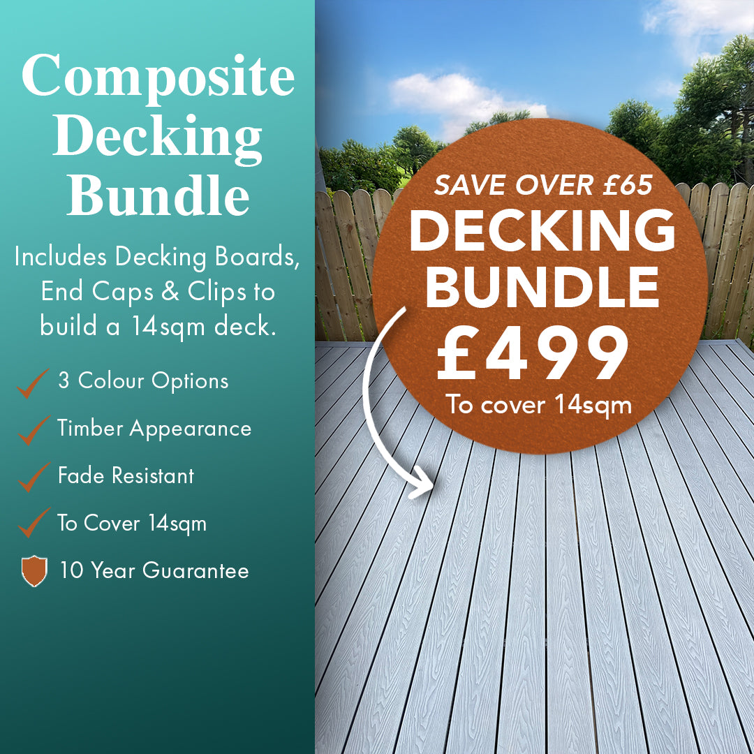 Deep Embossed DIY Decking Bundle 3.6m x 3.9m
