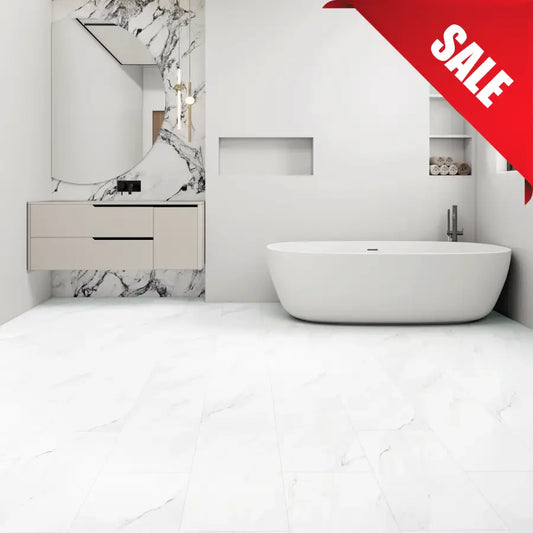 Rhino Lunar White Tile Spc Hyrdostone